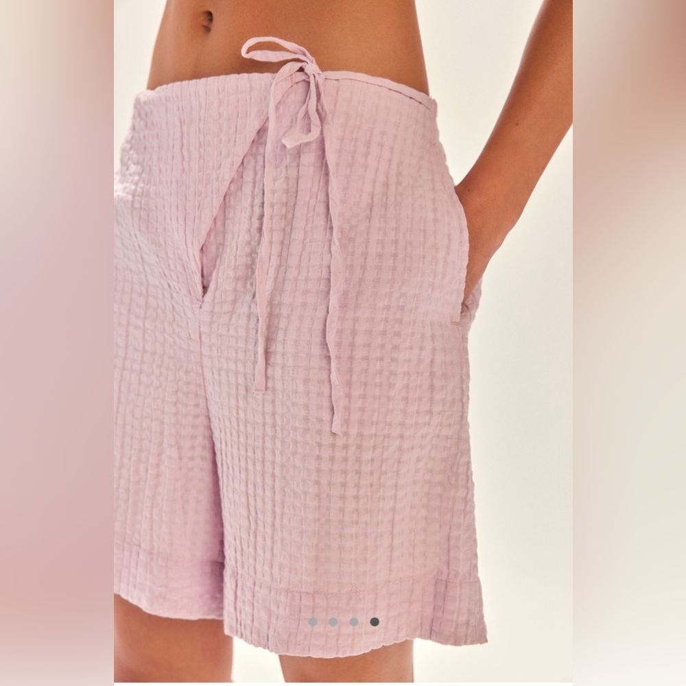 NWT Free People free-est Pucker Check Wrap Shorts - Picture 4 of 6